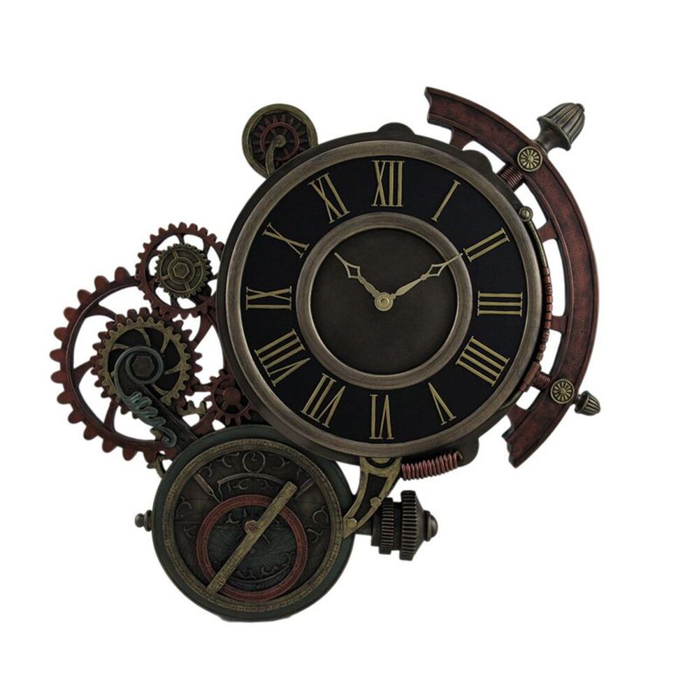 Mechanical Steampunk Astrolabe Star Tracker Wall Clock 17 Inch